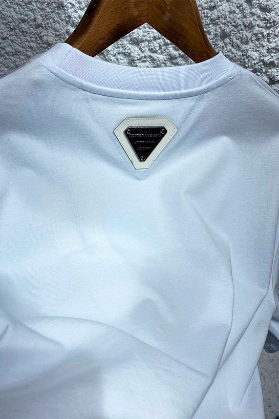 Белая оверсайз футболка Bottega Veneta logo-print