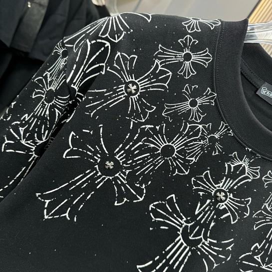 Чёрная оверсайз футболка Chrome Hearts Premium