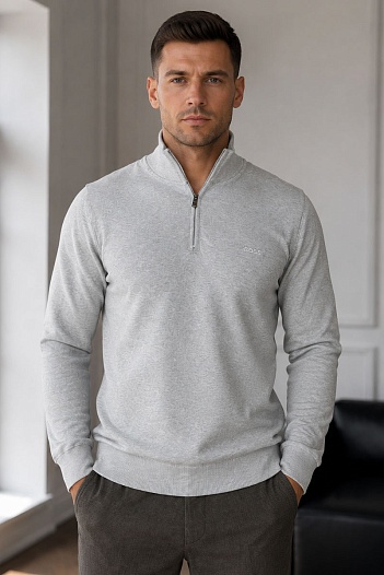 Мужской джемпер Hugo Boss quarter zip - Grey   