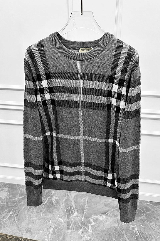 Мужская серая кофта Burberry check pattern