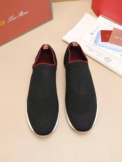 Мужские текстильные кроссовки Loro Piana Lp Flexy Active - Navy   
