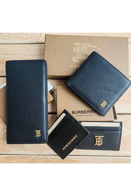Кожаный кардхолдер Burberry logo-plaque 10x7 см (2 расцветки)