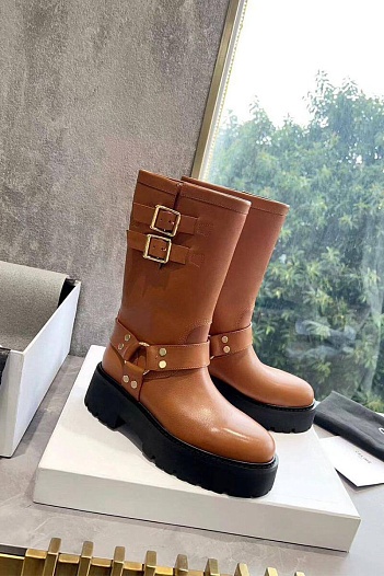 Женские сапоги из кожи Celine   