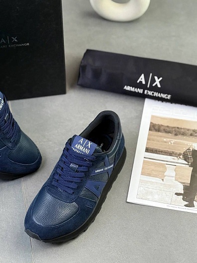 Кроссовки синего цвета Armani Exchange   