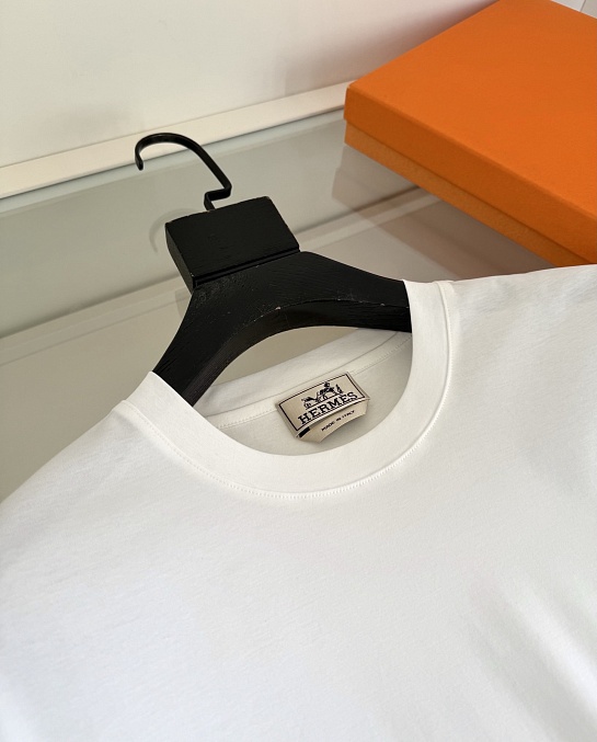 Мужская белая футболка Hermes premium
