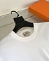 Мужская белая футболка Hermes premium