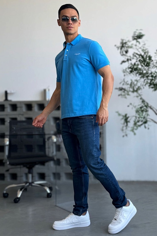 Мужское синее поло Christian Dior