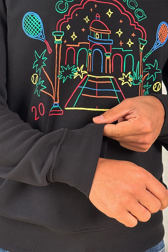 Чёрный свитшот Casablanca Rainbow Crayon Temple