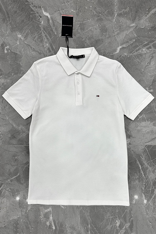 Мужское белое поло Tommy Hilfiger