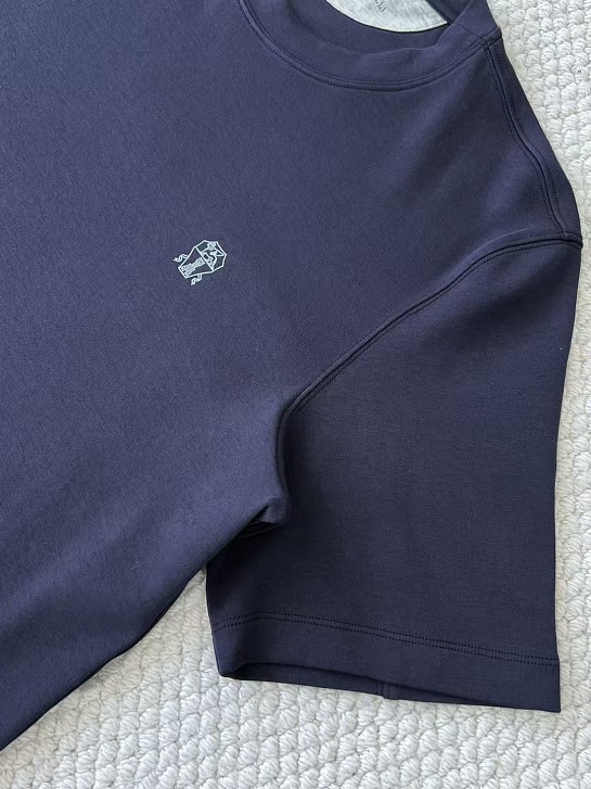 Мужская тёмно-синяя футболка Brunello Cucinelli Premium