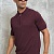 Мужское поло бордового цвета Zilli zip neck