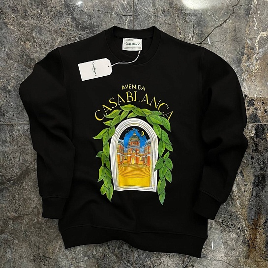 Мужской чёрный свитшот Casablanca Avenida