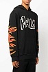 Чёрное худи Palm Angels Graffiti Flames logo-print