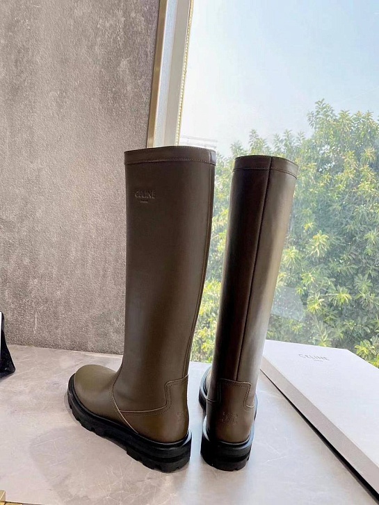 Женские кожаные сапоги Celine Premium