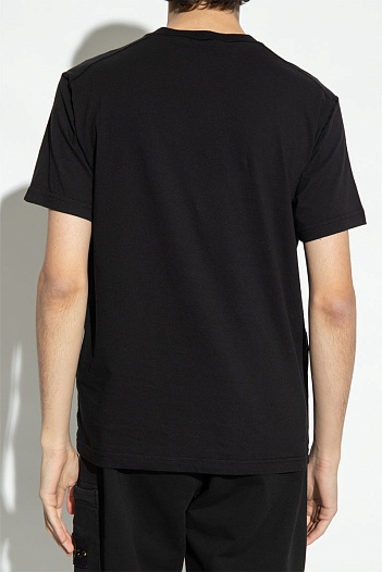 Мужская футболка Stone Island compass-patch - Black   