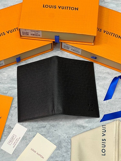 Кожаная обложка для паспорта Louis Vuitton Premium 10x14x2.5 см   