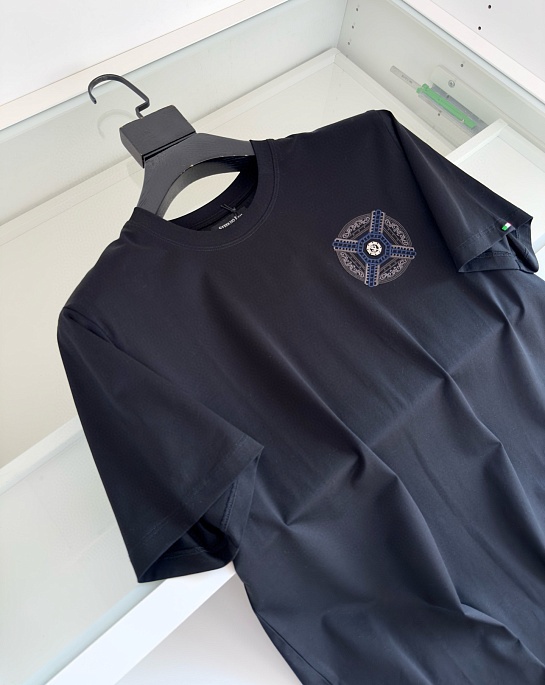 Чёрная футболка Stefano Ricci Premium 