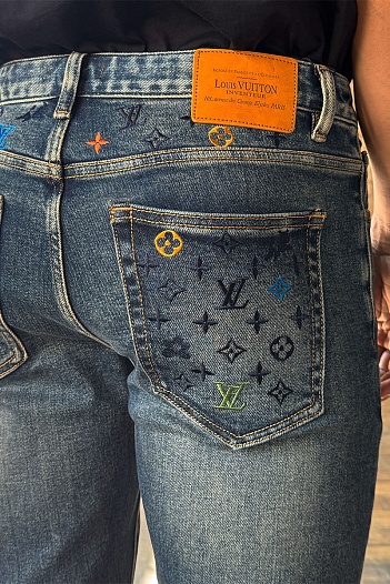 Мужские синие джинсы Louis Vuitton Premium   