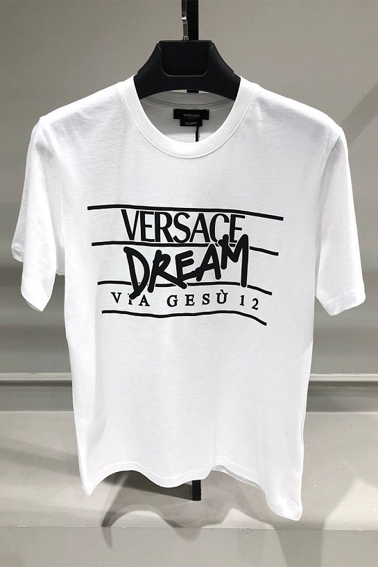 Белая мужская футболка Versace Dream via Desu 12