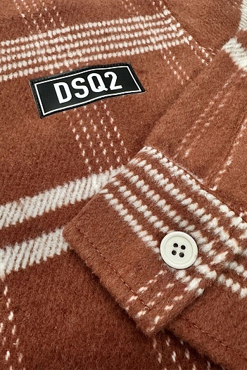 Утеплённая клетчатая рубашка Dsquared2   