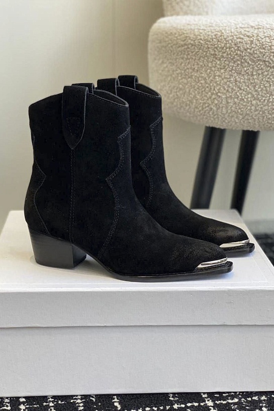 Женские замшевые сапоги Celine premium - Black