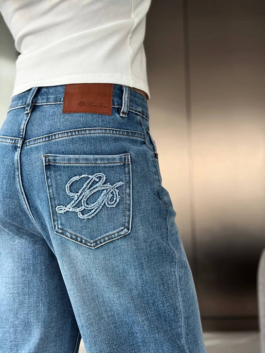 Женские синие джинсы Loro Piana premium