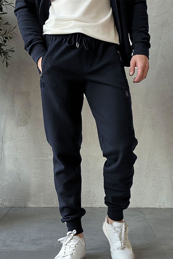 Спортивные штаны Armani Exchange logo-patch - Navy   