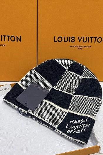 Шапка Louis Vuitton logo-embroidered - Black   