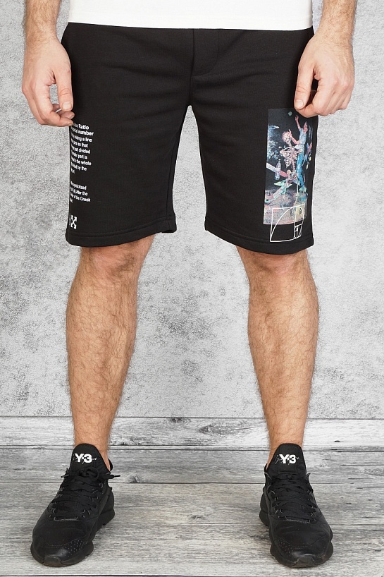Мужские чёрные шорты Off-White "Pascal Painting"