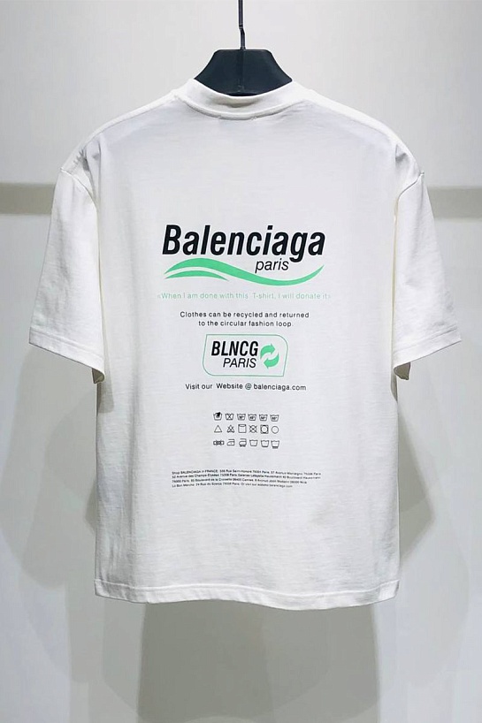 Оверсайз футболка Balenciaga Recycle - White