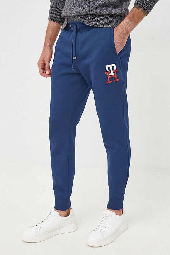 Синие спортивные штаны Tommy Hilfiger essential monogram