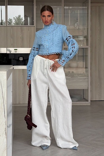 Белые женские брюки Max Mara   