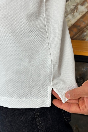 Мужское белое поло Burberry check collar   