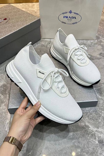 Мужские текстильные кроссовки Prada   