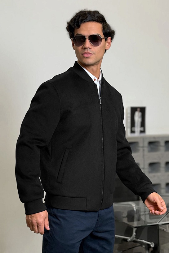 Мужской бомбер Loro Piana чёрного цвета