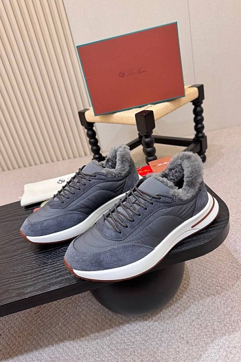 Кроссовки с мехом Loro Piana Week End Walk Evo premium   