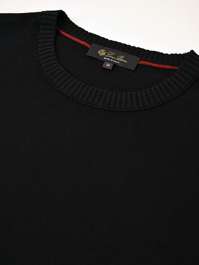 Мужская чёрная футболка Loro Piana premium   