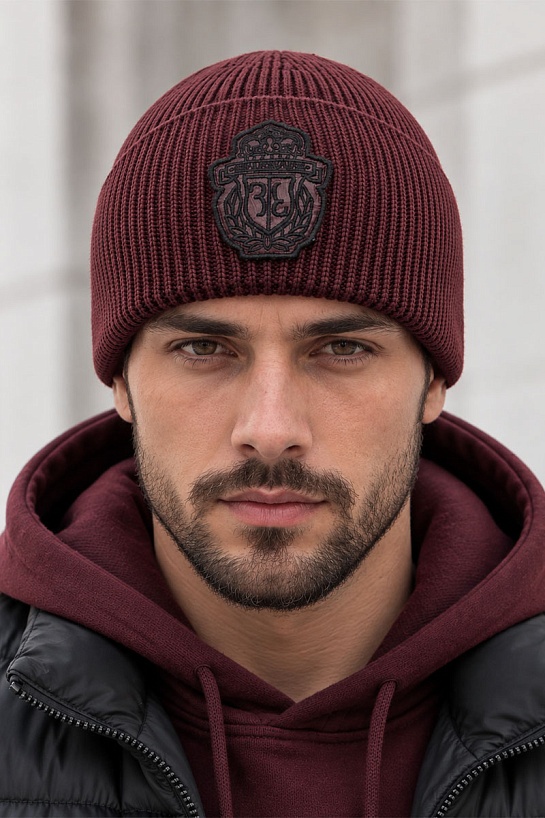 Шапка Billionaire logo-embroidered - Burgundy