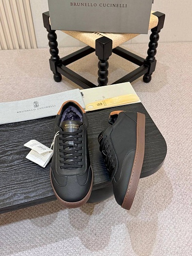 Кожаные кроссовки с мехом Вrunеllо Сuсinеlli   