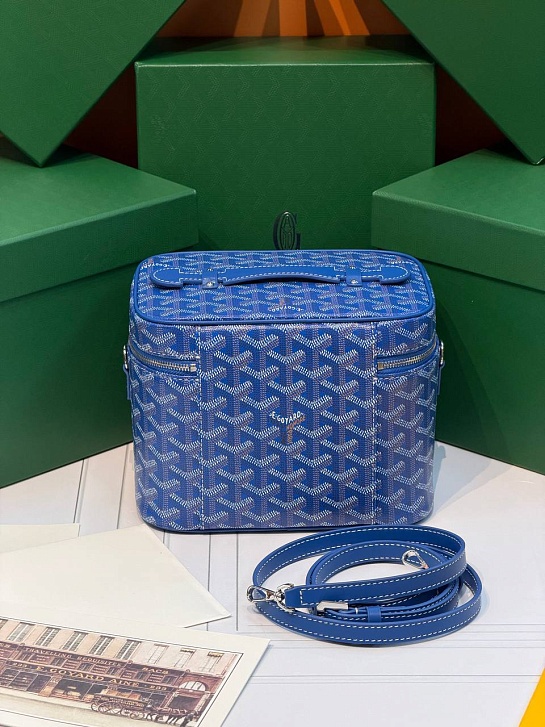 Кожаная сумка Goyard Muse Vanity Case ​premium 20x16x14 см