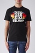 Мужская чёрная футболка Dsquared2 Surf Beach