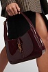 Женская лакированная сумка Yves Saint Laurent le 5 a 7 25x16 см - Burgundy