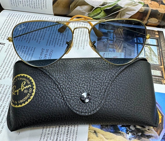 Солнцезащитные очки Ray-Ban Aviator Large Metal - Blue   
