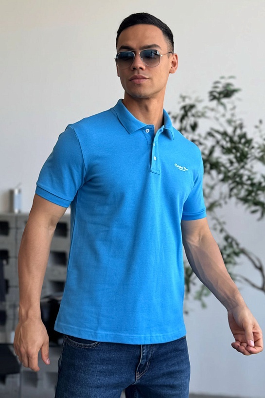 Мужское синее поло Christian Dior