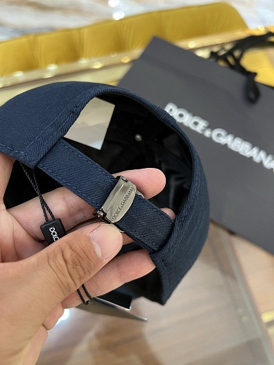 Бейсболка синего цвета Dolce & Gabbana logo-embroidered   
