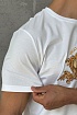 Белая футболка Versace Coupe Blason embroidered