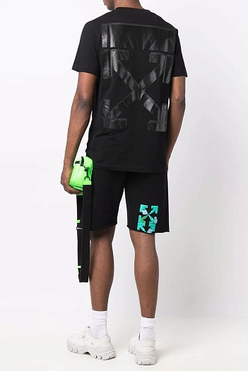Чёрная оверсайз футболка Off-White Arrows-motif   