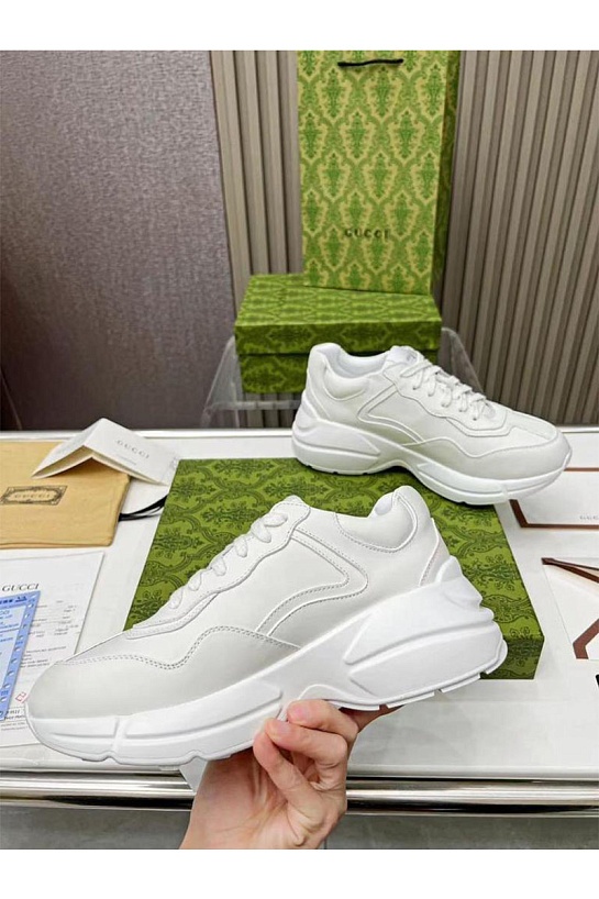 Кожаные кроссовки Gucci Rhyton - White