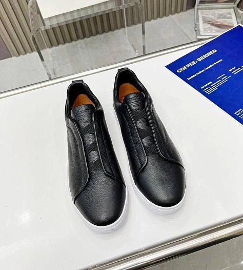 Мужские кроссовки Ermenegildo Zegna Triple Stitch - Black   