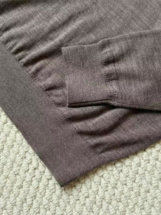 Поло с длинным рукавом Loro Piana Premium - Gray Coffee